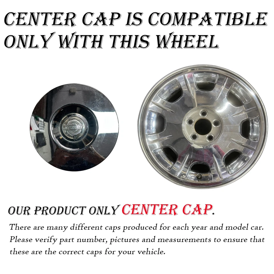 Tapa central cromada 4895891AA 4895891AB (6 pulgadas) para Chrysler 300 2005-2006 Foto 2 de 4