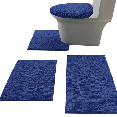 Bath Rug Set Combo 4 Piece with Toilet Lid Cover, Soft Shaggy Bath Rug Set 3 ...