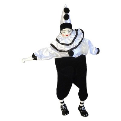 Beautiful Harlequin Doll Porcelain Doll Traditional Model for Table Desk Decors