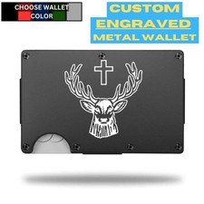 Custom JAGERMEISTER 3 Laser Engraved Wallet - Pick A Wallet Color