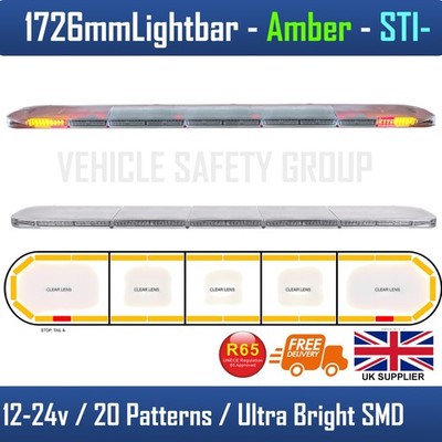 LED Beacon Light Bar 1800mm Stop / Brake Tail Indicators STI Amber Recovery 6ft