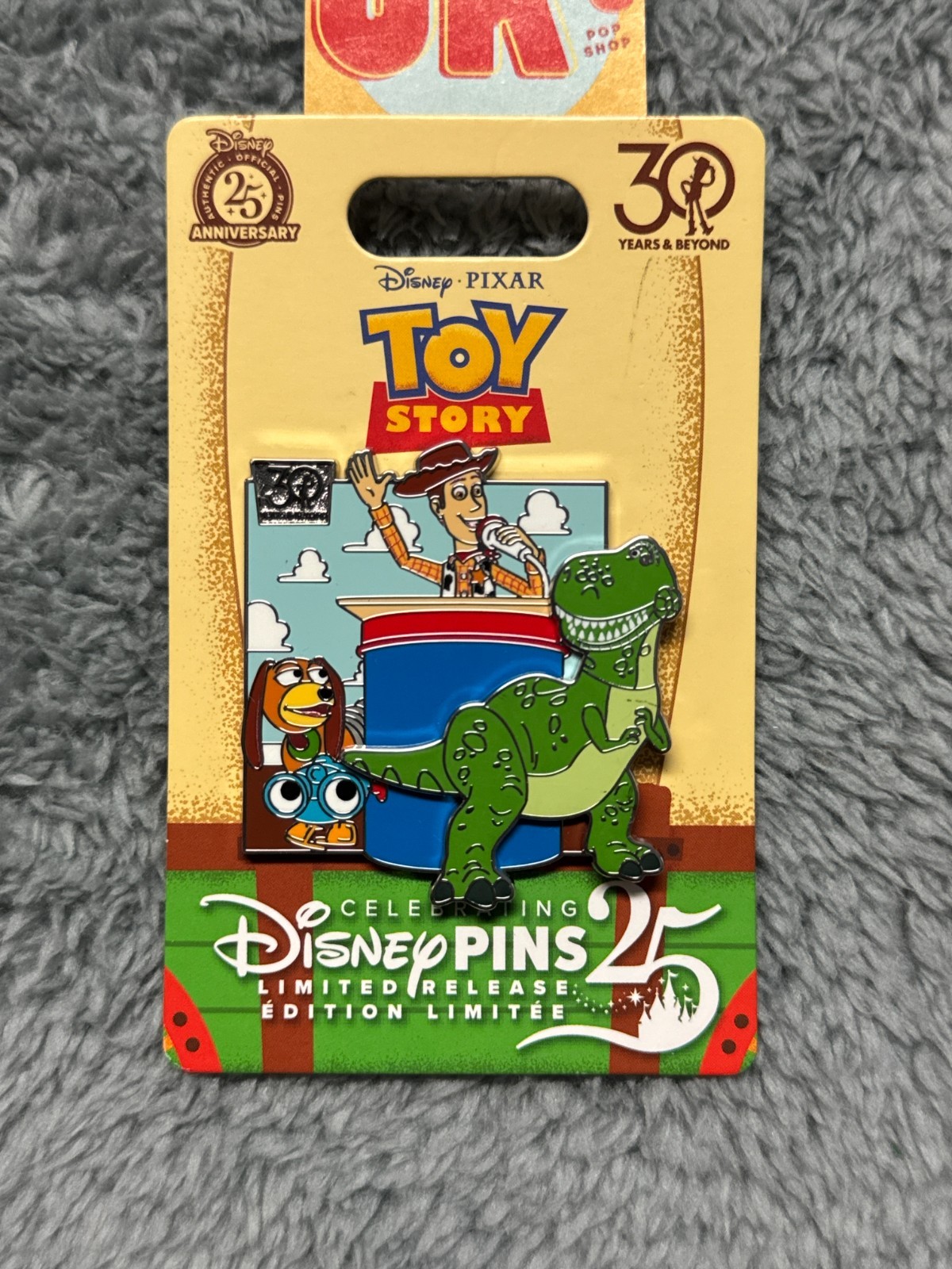 NEW Disney Toy Story 30th Anniversary Pin Woody Rex Lenny Slinky 25th Limited