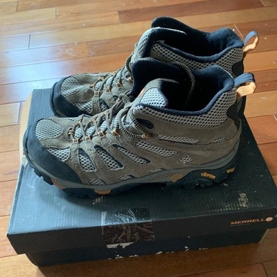 Merrell Moab Mid Ventilator Hiking Boots Men's 12 Walnut Brown Vibram Sole