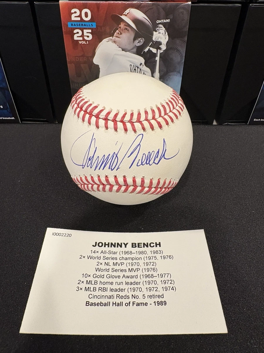 まとめ買い可・ジョニー・ベンチ 直筆サインボール 証明書付 25+ Johnny Bench Cincinnati Reds Original Autographed Baseball MLB