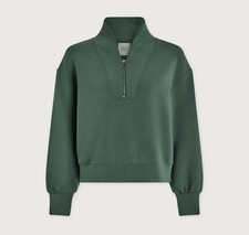NWT Varley Davidson Sweat Half Zip Doublesoft Fabric Womens Size M Dark Forest