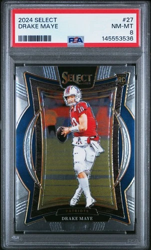 2024 PANINI SELECT #27 DRAKE MAYE ROOKIE RC PSA 8