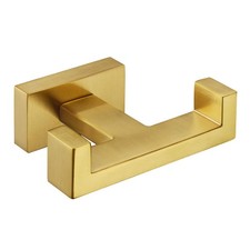 Double Robe Towel Hook Brushed Gold 304 Stainless Steel Holder Clothes Hanger