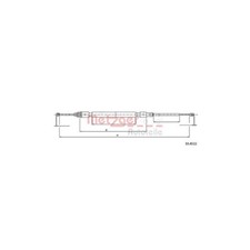 METZGER Seilzug, Feststellbremse  10.4522 für CITROËN, hinten links