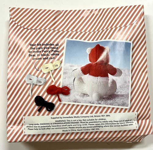 Vintage Father Christmas Teddy Bear Pattern kit with yarn included - Picture 2 of 2
