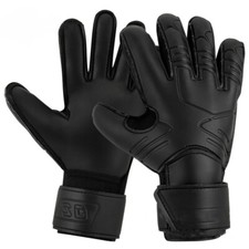 Black Kids Adult Football Goalkeeper Goalie Keeper Gloves with Finger Protector