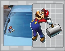 MARIO with Hammer Vinyl Decal Car Truck Sticker Super Mario Bros. Decal