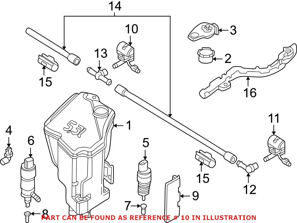 Genuine OEM Windshield Washer Nozzle for BMW 61668374366 | eBay 