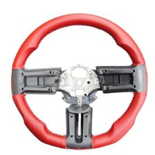 Fit For 2010-2014 Ford Mustang Dr3z-3600-ec Red Leather Steering Wheel