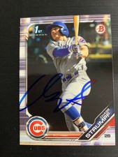 Chase Strumpf 2019 Bowman IP hand autographed signed card Chicago Cubs BD-178