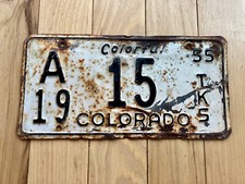 1955 Colorado Truck License Plate