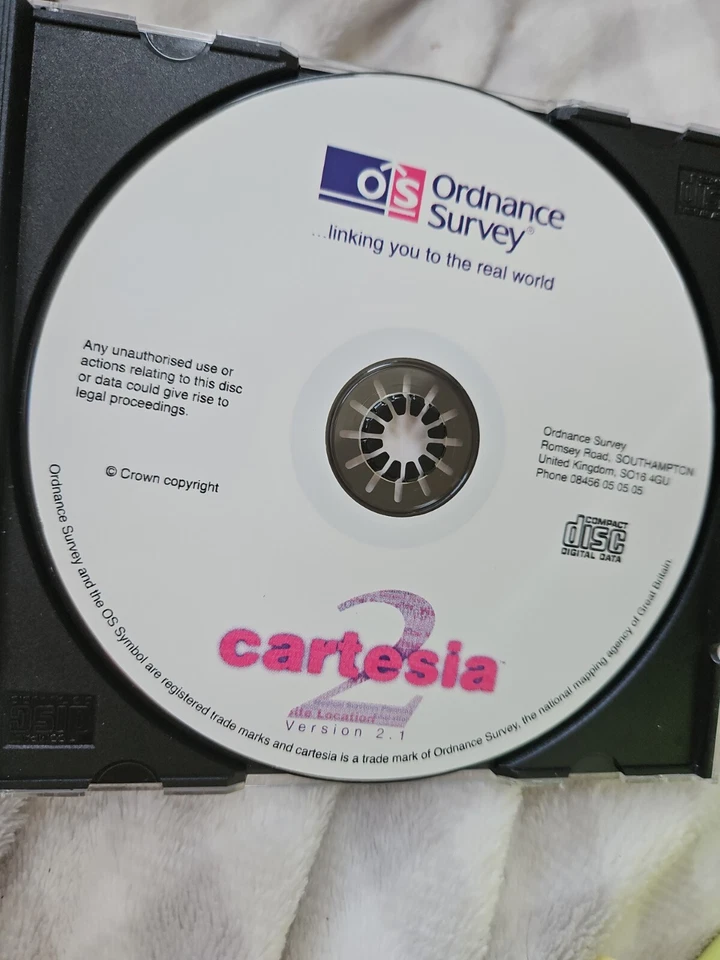 ORDNANCE SURVEY MAP CD-ROM Cartesia 2 Official OS mapping agency Vintage - Image 2 of 4