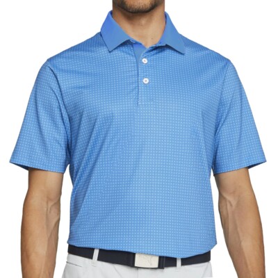 Size L- PUMA Men's MATTR Circular UPF 40 Golf Polo, Regal Blue/Festive Blue.