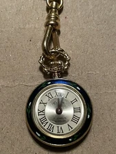 Arnex 17 Jewels Incabloc Pendant Watch With Gold Chain.