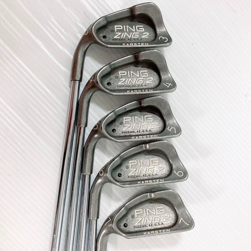 Ping ZING 2 Lefty Iron Set 9pcs 3-9+W,Sw PING ORIGINAL STEEL KARSTEN LH Used - Picture 2 of 10