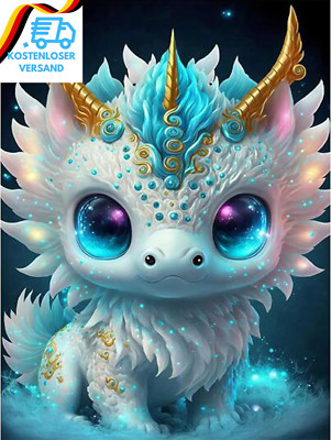 DPHERO DIY Cartoon Diamant Painting Bilder Für Erwachsene Kinder,5D Drache Set,