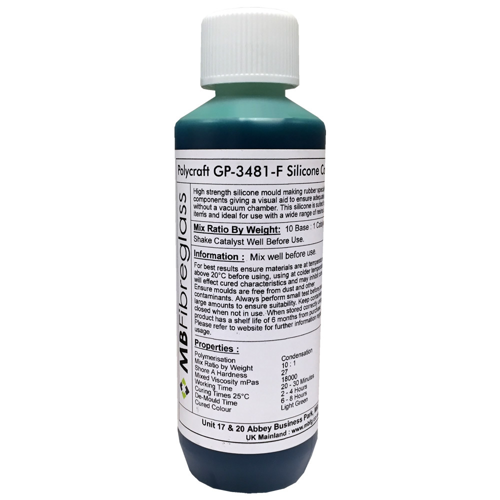 RTV Silicone Mould Making Rubber Catalyst - 250g - Green Very Fast Set (GP-3481)