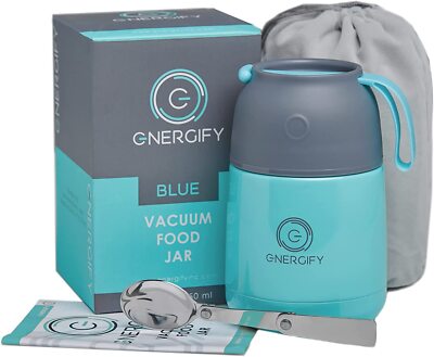 Vacuum Insulated Food Jar. 17oz Thermos Hot & Cold Drinks, Stainless Steel