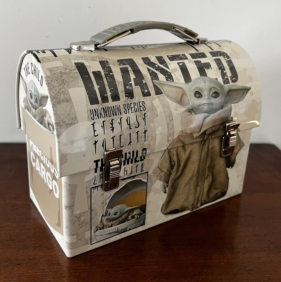 Star Wars Mandalorian The Child Baby Yoda Lunch Box Disney Tin Hinged