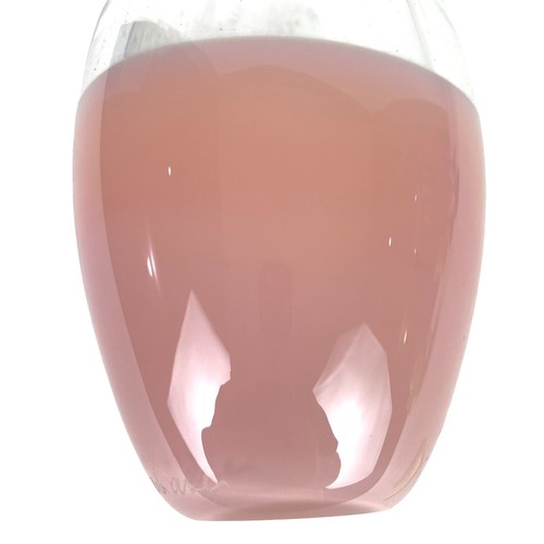 Mac Farlane MacFarlane Art Glass Vase Signed Clear To Pink 7 1/2” Tall - Picture 4 of 7