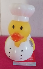 new rare novelty world chef Rubber Duck Big 4"Hard Plastic Tag For 6m Bath Toy