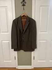 JOS A BANK Men Brown Tweed Wool 2-BTN Blazer Sport Coat Jacket 46 Regular