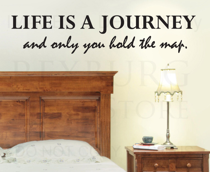 Wall Decal Vinyl Sticker Art Removable Life is a Journey Quote Lettering IN35