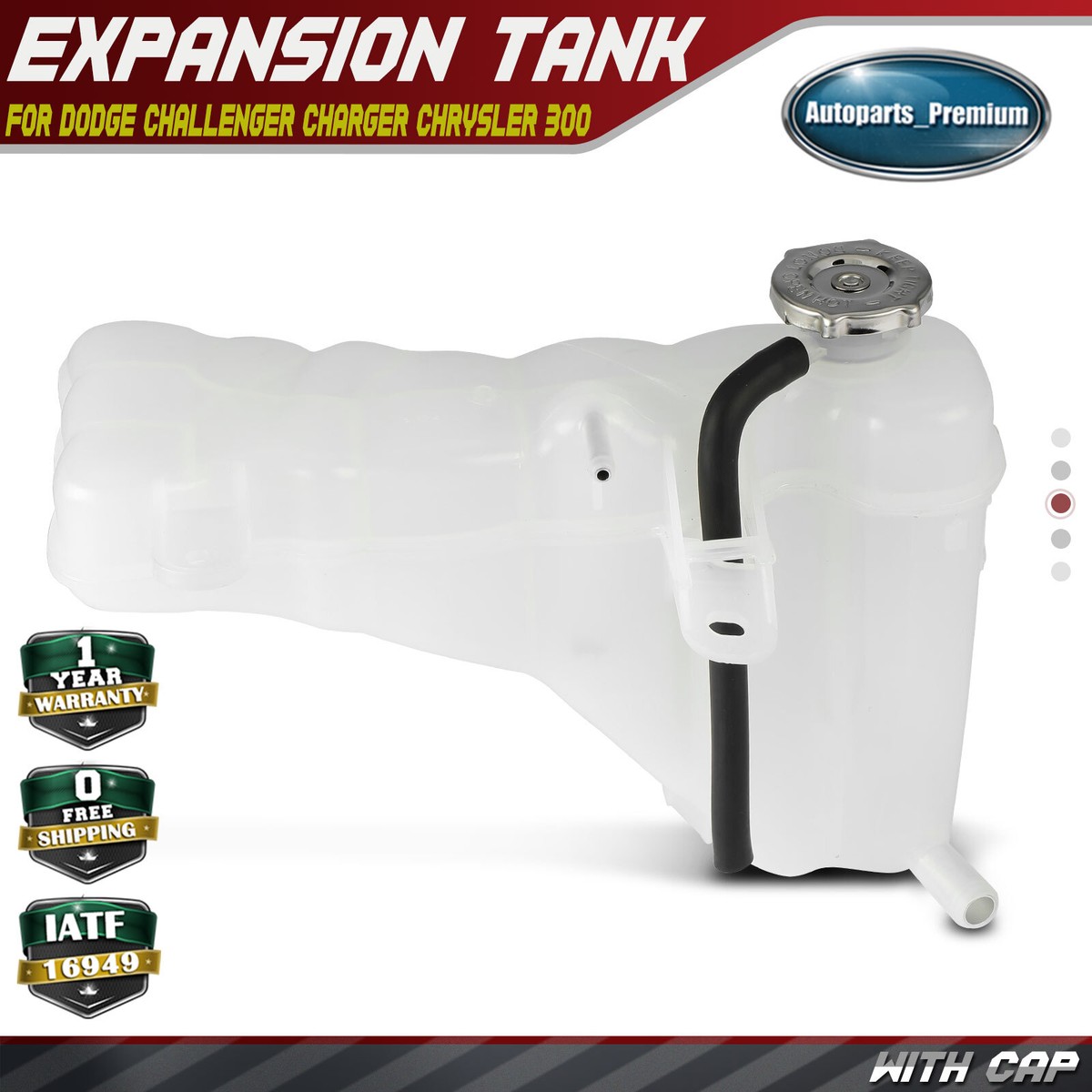 チャレンジャータンクトップ Challenger Coolant Recovery Overflow Tank with Cap (15-16 6.4L