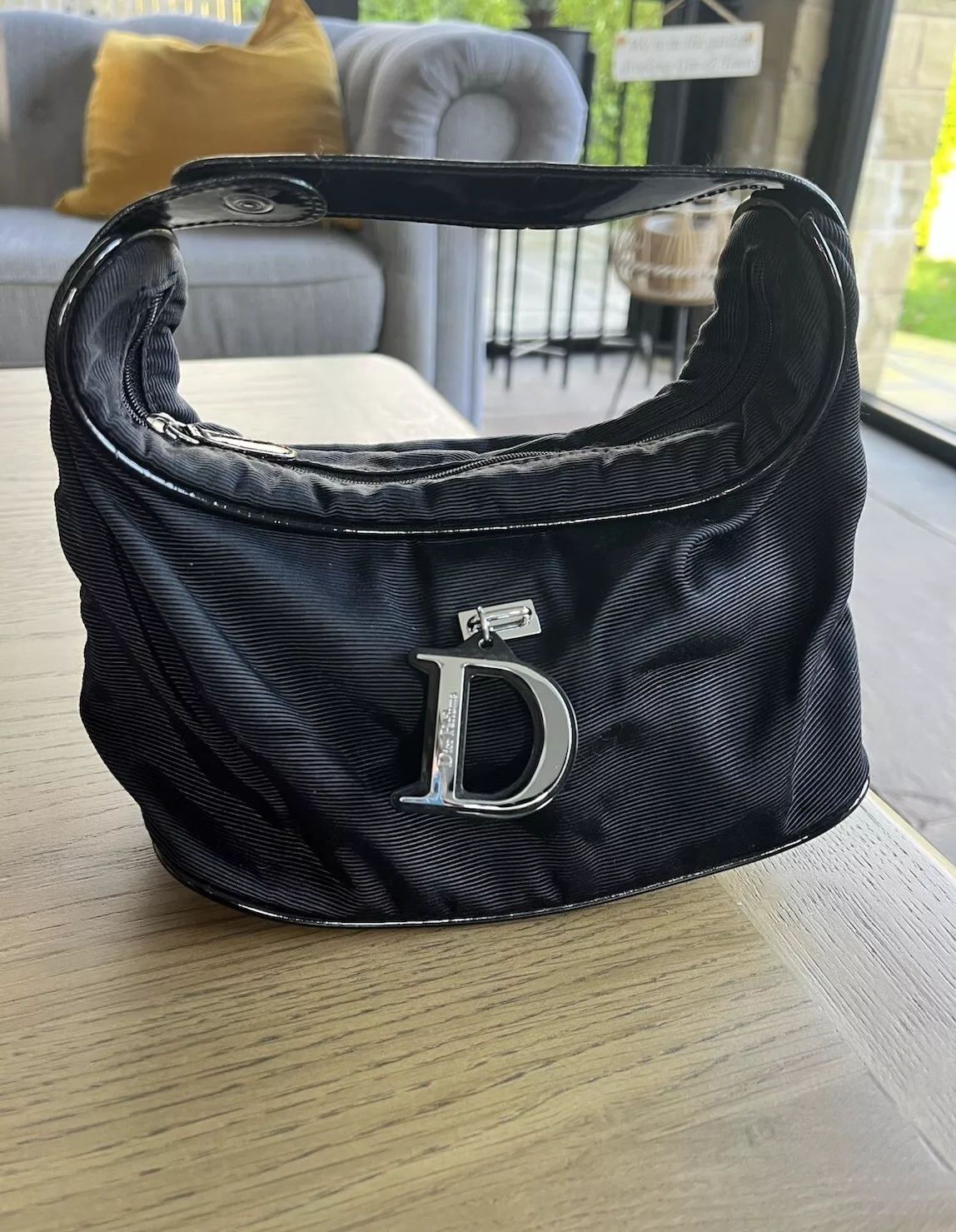 Mini sac pochette Christian Dior Parfums noir micro année 2000 neuf avec étiquette