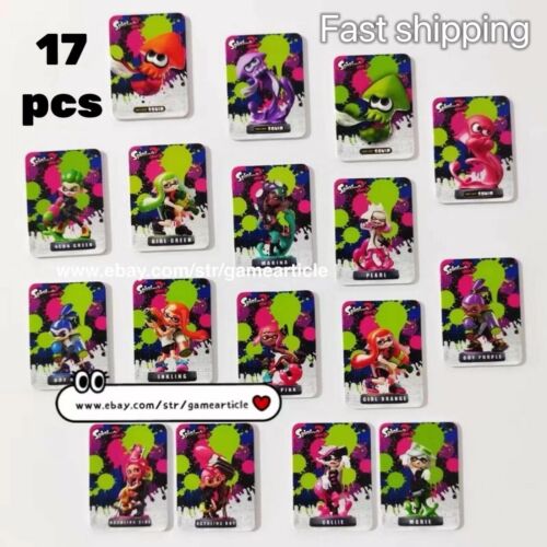 ✅17PCS PVC NFC Tag Game Cards Splatoon 2 Octoling Octopus for Switch/Lite
