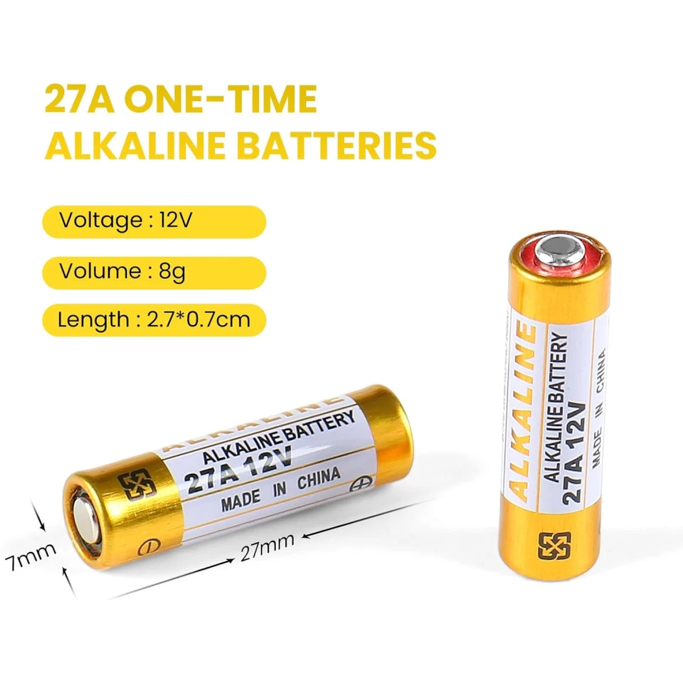2x PILA ALKALINA 12V 27A LRV08 GP27 MN21 V27GA LR27A AKKU REF415 - Bild 3 von 4