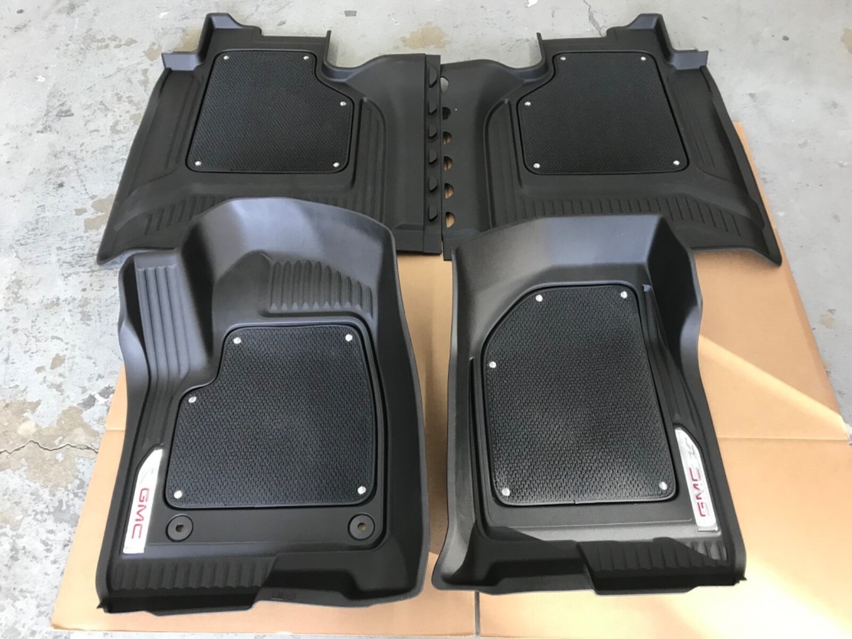 Genuine GMC 21-24 Jet Black Front and Rear Floor Mat Package 