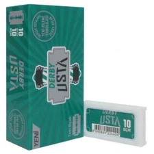 New 100 pcs Double Edge Safety Razor Blades Derby Usta Cut Throat Shaving Blade