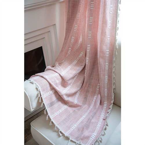 Bohemian Stripe Tassel Curtain Living Room Bedroom Valance Window Drape Decor - Picture 32 of 47