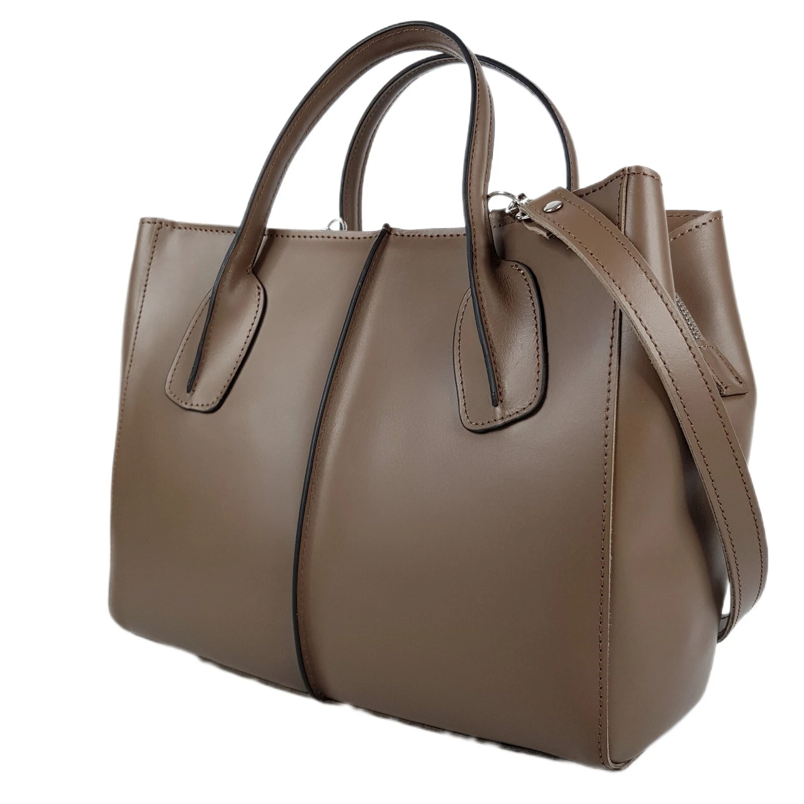 COACH Borsa donna VERA pelle lilla borsetta tracolla tote bag lavanda ufficio