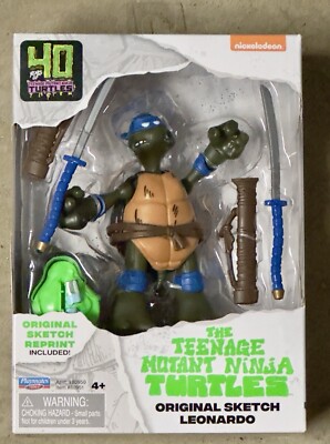 LEONARDO Teenage Mutant Ninja Turtles 40th Original Sketch 4'' Figure TMNT NIB