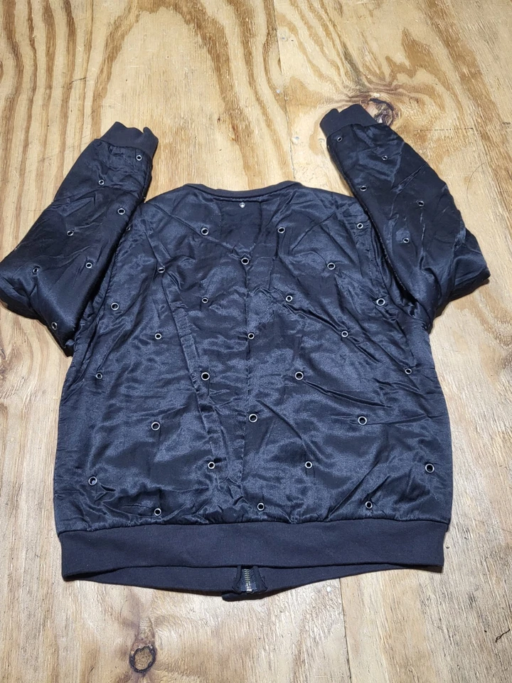 Chaqueta Bomber Velvet by Graham & Spencer Viviette Grommet Mujer M Cremallera @H2 Foto 3 de 4