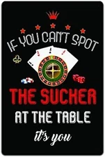 JP's Parcels Tin Signs Poker Wall Decor - Metal Sign for Man Cave Bar Card Game