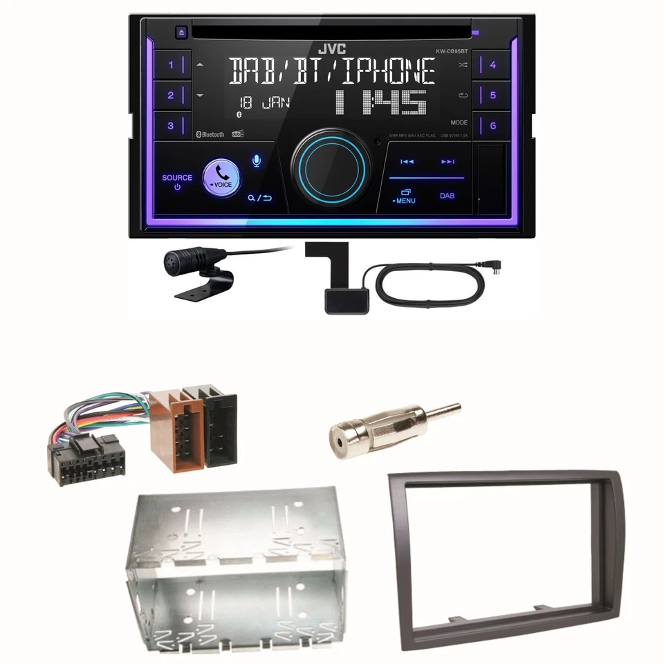 JVC KW-DB95BT Bluetooth Digitalradio Einbauset für Fiat Ducato Boxer Jumper - Bild 1 von 1