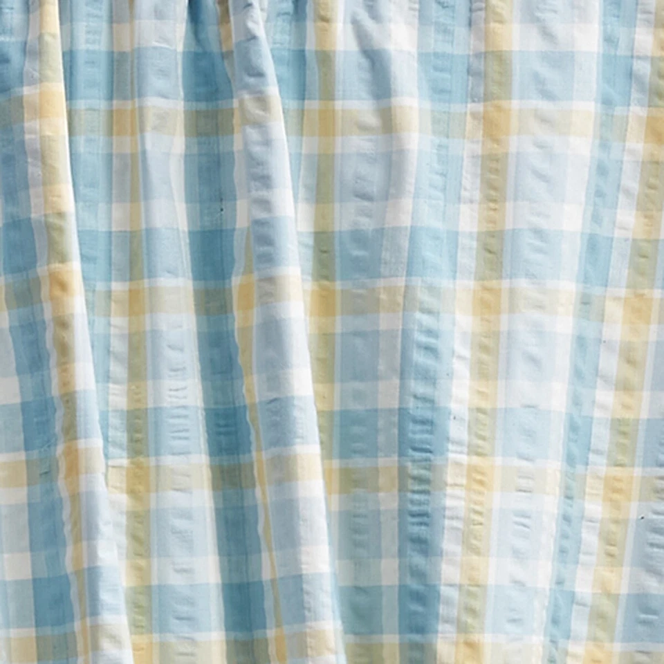 Forget Me Not Cenefa Cortina Ventana Diseño Parque Azul y Amarillo Cuadros Foto 4 de 4