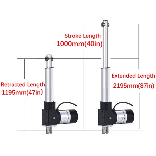 6000N 1320LB Linear Actuator 2"~ 40" Inch Stroke 1000MM DC 12V Electric Motor UK - Picture 27 of 28