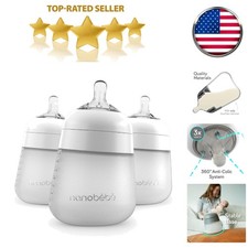Nanobebe Flexy Silicone Baby Bottle 3-Pack