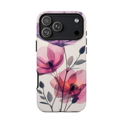 For iPhone/Galaxy/Pixel | Tough Case | Pink Watercolor Floral Painting