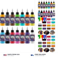 Tattoo Ink Set 1oz 30ml Tattoo Supply Ink Tattoo ink14 Colors Pigment Kit T...