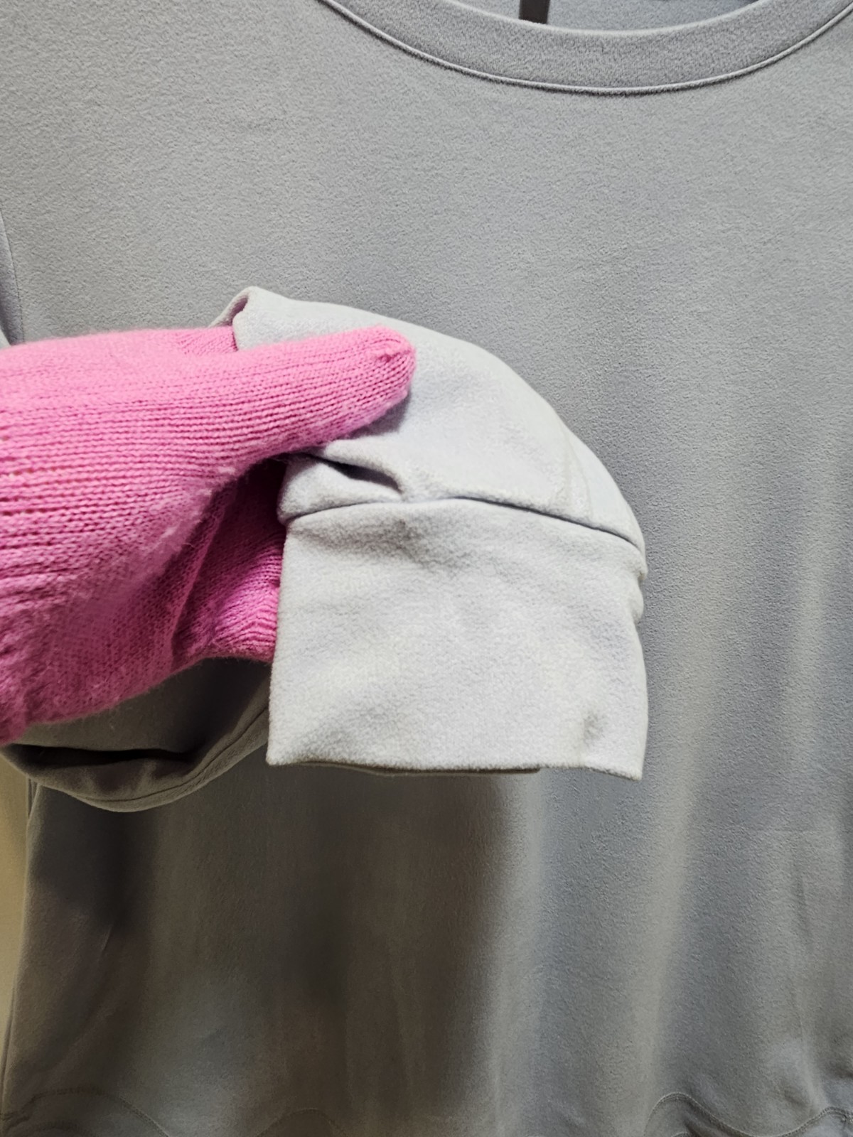 Womens Light Blue Large Top Solid Soft Plain Prac… - image 4