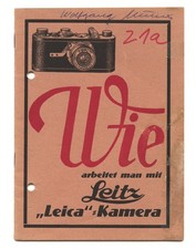 1928 LEICA "Wie arbeitet man mit Leitz 'Leica'-Kamera" Brochure - RARE EARLY